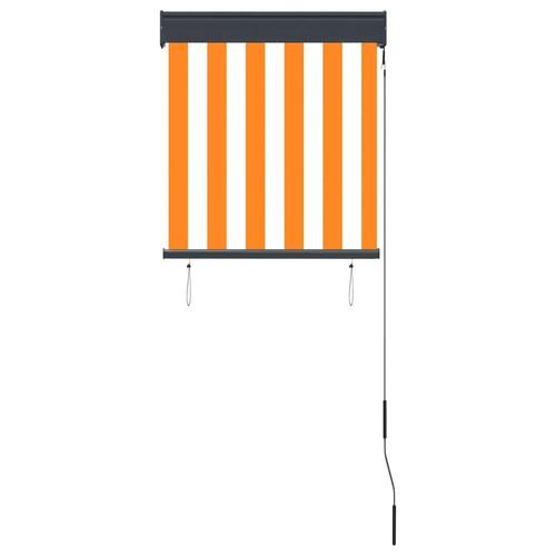 Udendørs rullegardin 60x250 cm hvid og orange