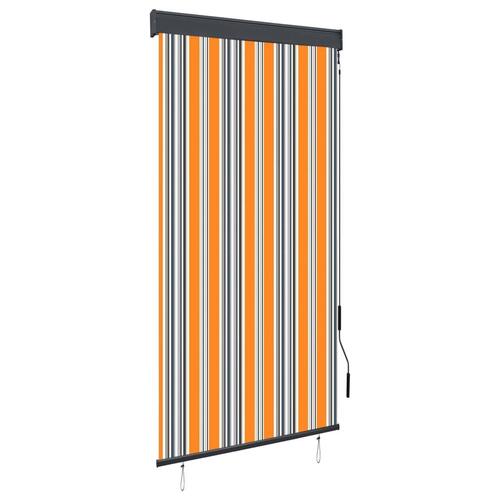 Udendørs rullegardin 80x250 cm gul og blå