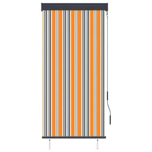 Udendørs rullegardin 80x250 cm gul og blå