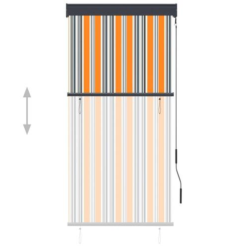 Udendørs rullegardin 80x250 cm gul og blå