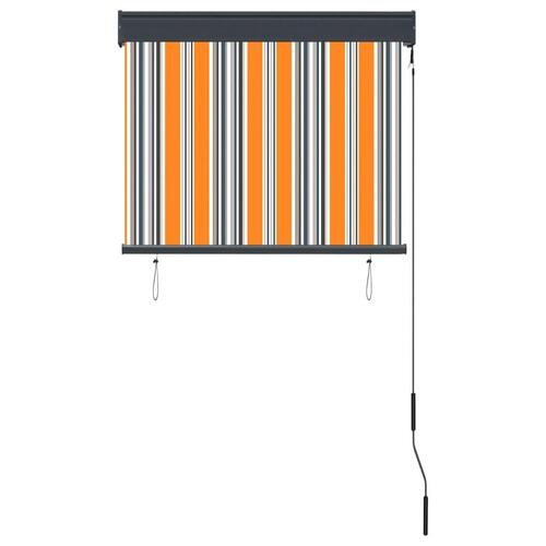 Udendørs rullegardin 80x250 cm gul og blå