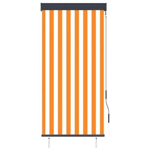 Udendørs rullegardin 80x250 cm hvid og orange