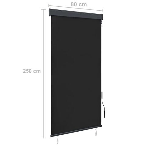 Udendørs rullegardin 80x250 cm antracitgrå