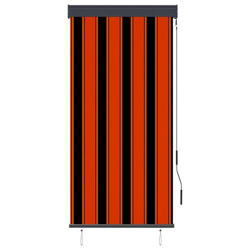 Udendørs rullegardin 80x250 cm orange og brun