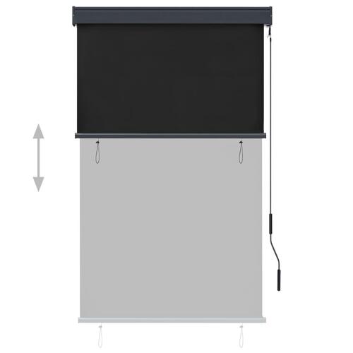 Udendørs rullegardin 100x250 cm antracitgrå