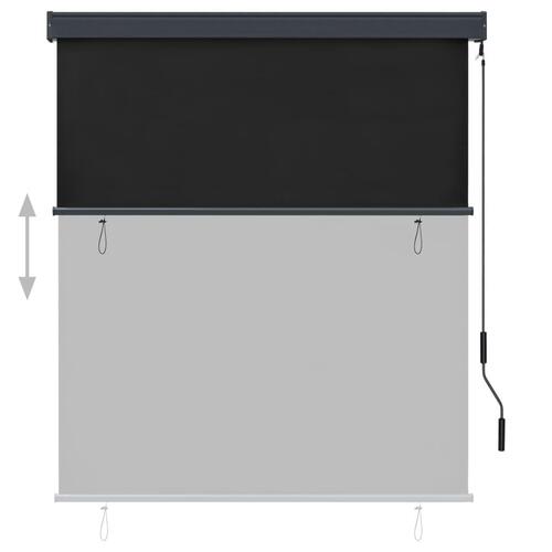 Udendørs rullegardin 140x250 cm antracitgrå