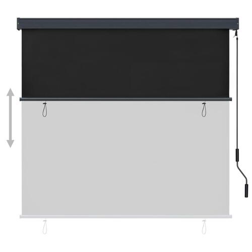 Udendørs rullegardin 160x250 cm antracitgrå