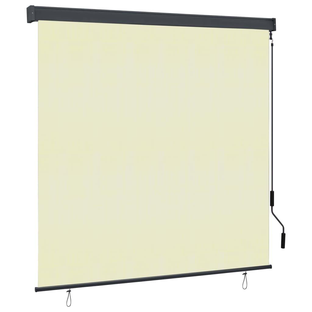 Udendørs rullegardin 160x250 cm cremefarvet