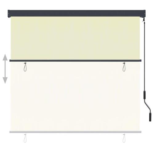 Udendørs rullegardin 160x250 cm cremefarvet