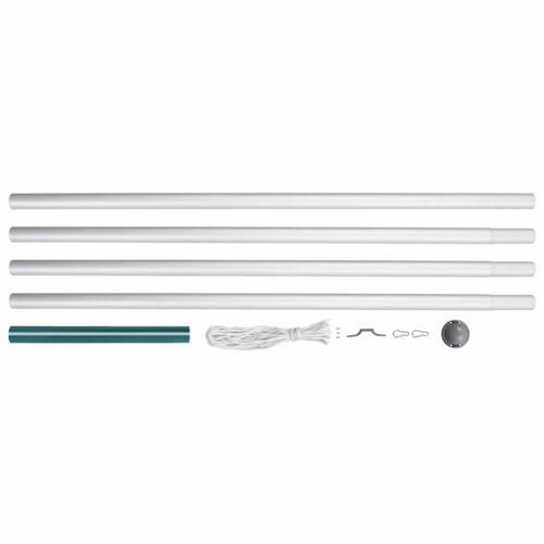 Flagstang sektionsinddelt 6,2 m aluminium