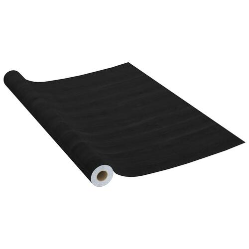 Selvklæbende folie til møbler 500x90 cm PVC mørkt træ