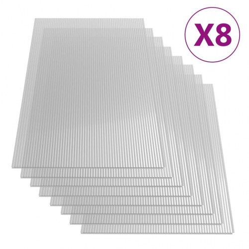 Polykarbonatplader 8 stk. 4 mm 121x60 cm