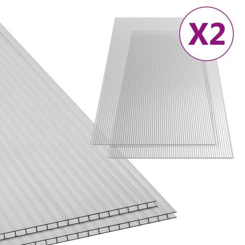 Polykarbonatplader 2 stk. 4,5 mm 150x65 cm
