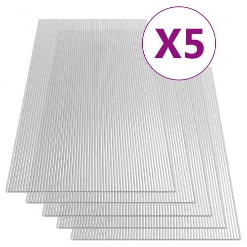 Polykarbonatplader 5 stk. 4,5 mm 150x65 cm