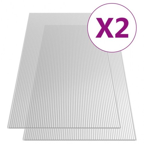 Polykarbonatplader 2 stk. 6 mm 150x65 cm