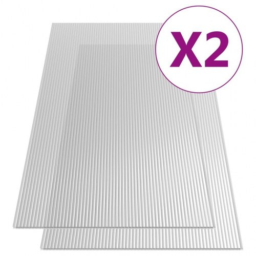Polykarbonatplader 2 stk. 10 mm 150x65 cm