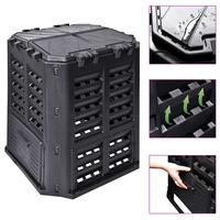 Kompostbeholder 68,9x68,9x83,9 cm 360 l sort
