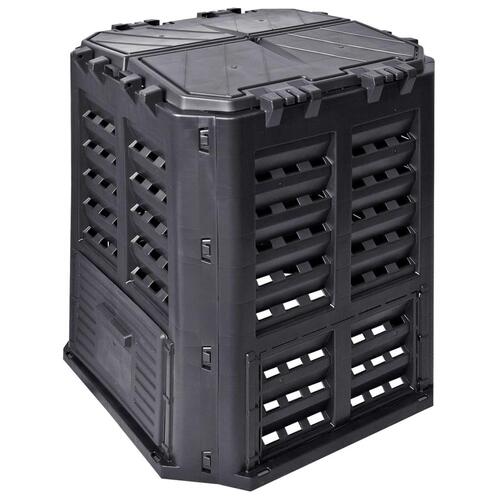 Kompostbeholder 68,9x68,9x83,9 cm 360 l sort