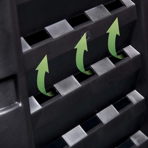 Kompostbeholder 93,3x93,3x113 cm 740 l sort