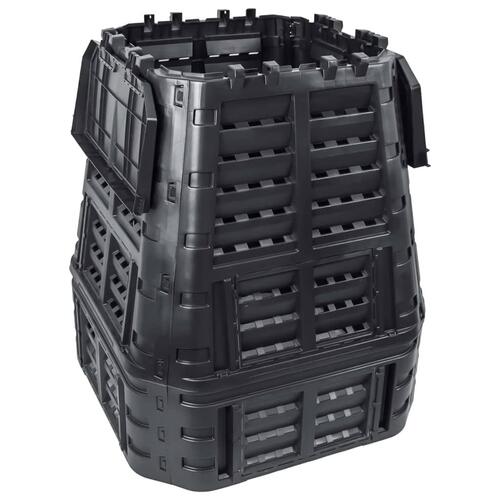 Kompostbeholder 93,3x93,3x113 cm 740 l sort