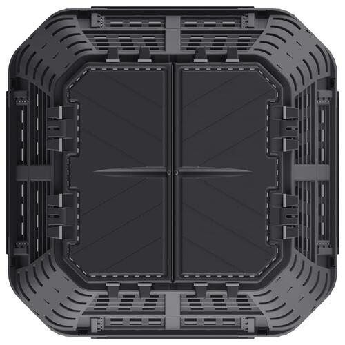 Kompostbeholder 93,3x93,3x113 cm 740 l sort