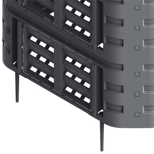 Kompostbeholder 93,3x93,3x113 cm 740 l sort