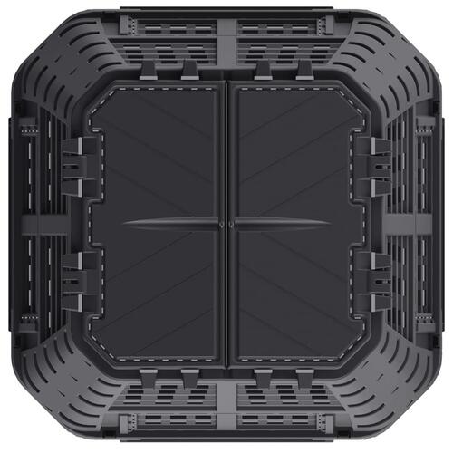Kompostbeholder 93,3x93,3x146 cm 1000 l sort