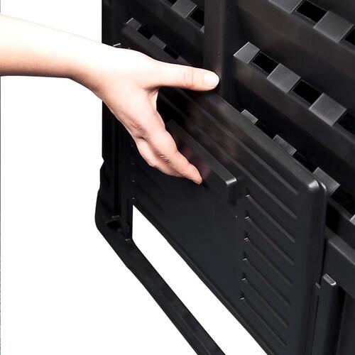 Kompostbeholder 93,3x93,3x146 cm 1000 l sort