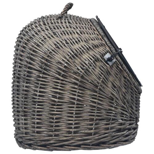 Kattetransport 50x42x40 cm naturpil grå