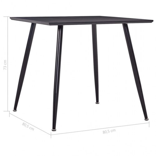 Spisebord 80,5 x 80,5 x 73 cm MDF sort