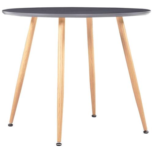 Spisebord 90 x 73,5 cm MDF grå og egetræsfarve