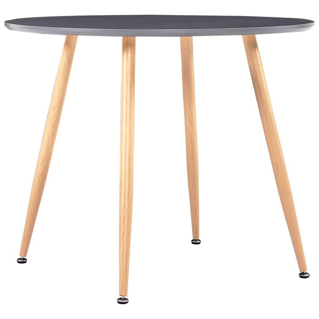 Spisebord 90 x 73,5 cm MDF grå og egetræsfarve