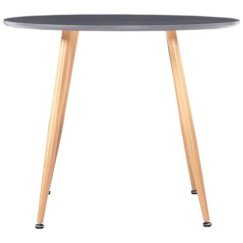 Spisebord 90 x 73,5 cm MDF grå og egetræsfarve