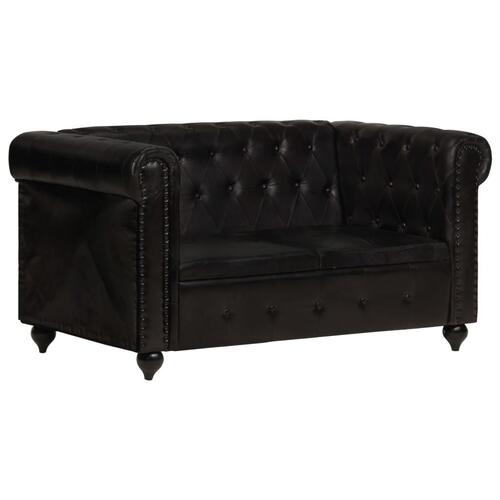 2-personers chesterfieldsofa ægte læder sofa