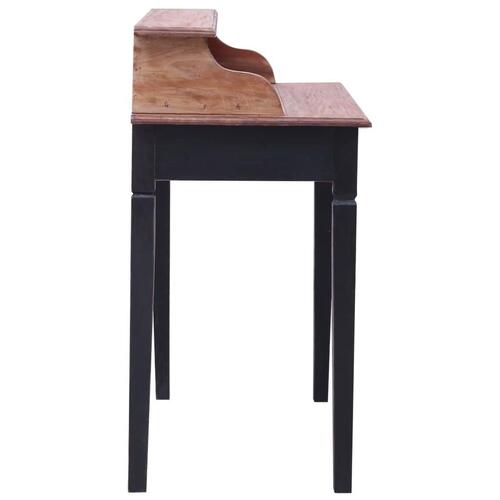 Skrivebord med skuffer 90x50x101 cm massivt mahognitræ