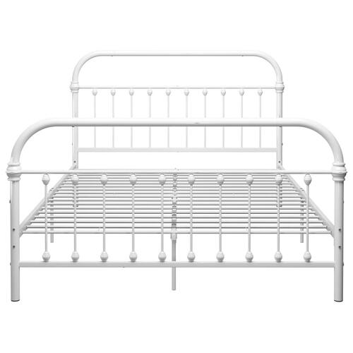 Sengestel 120x200 cm metal hvid