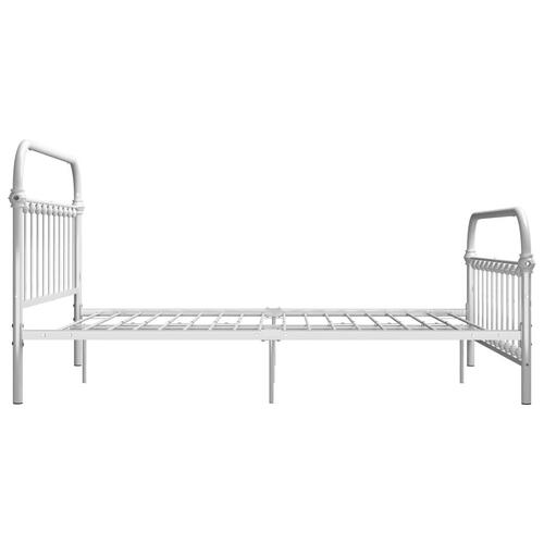 Sengestel 120x200 cm metal hvid