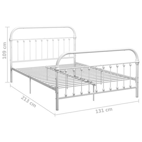 Sengestel 120x200 cm metal hvid