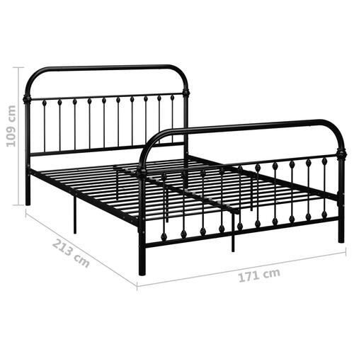 Sengestel 160x200 cm metal sort