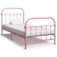 Sengestel 100x200 cm metal pink