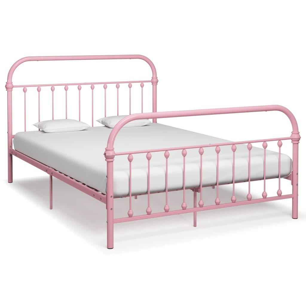 Sengestel 120x200 cm metal pink