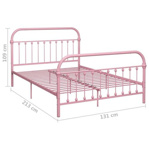 Sengestel 120x200 cm metal pink