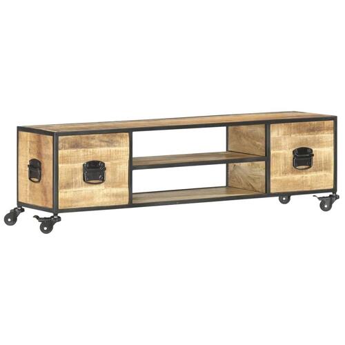 Tv-skab 130x30x39 cm massivt mangotræ