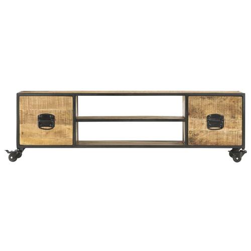 Tv-skab 130x30x39 cm massivt mangotræ