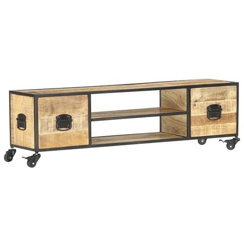 Tv-skab 130x30x39 cm massivt mangotræ