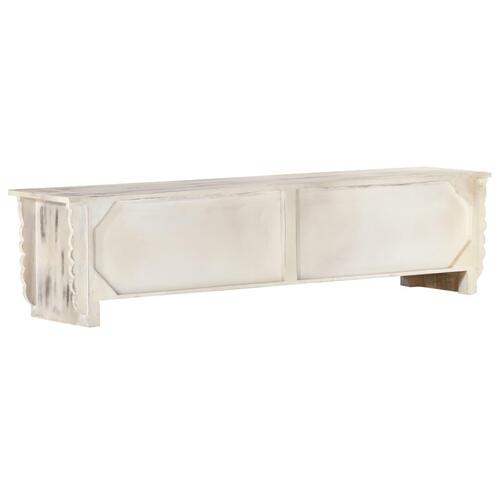 Tv-skab 140x30x35 cm massivt mangotræ hvid