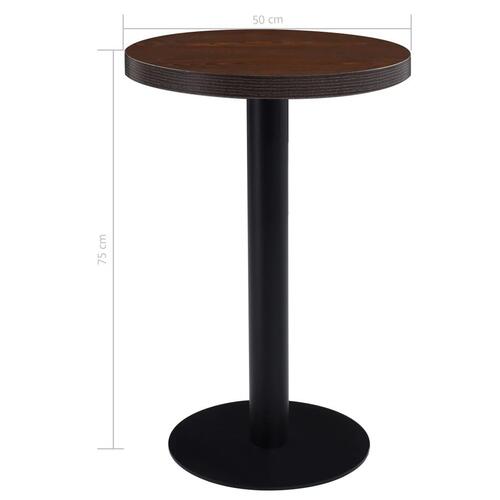 Bistrobord 50 cm MDF mørkebrun