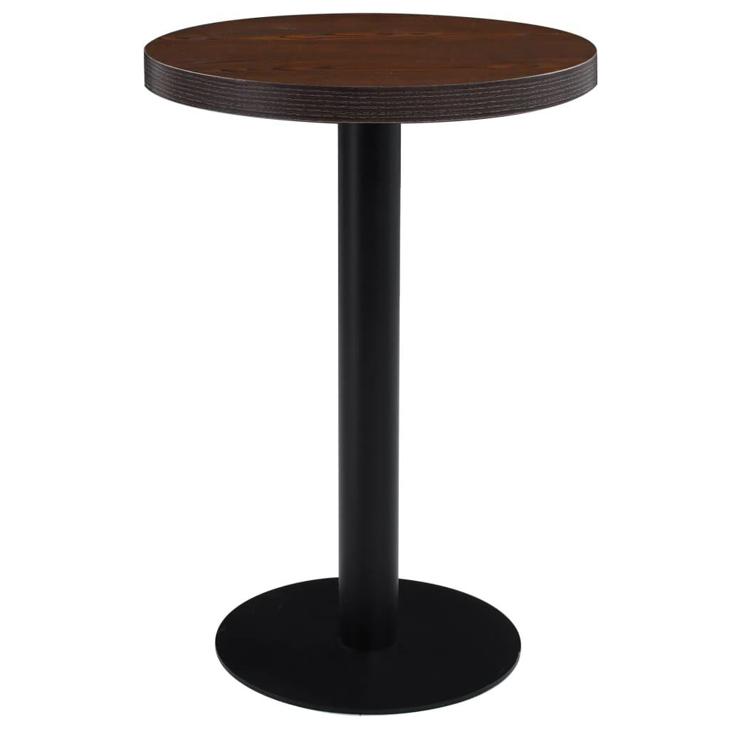 Bistrobord 60 cm MDF mørkebrun