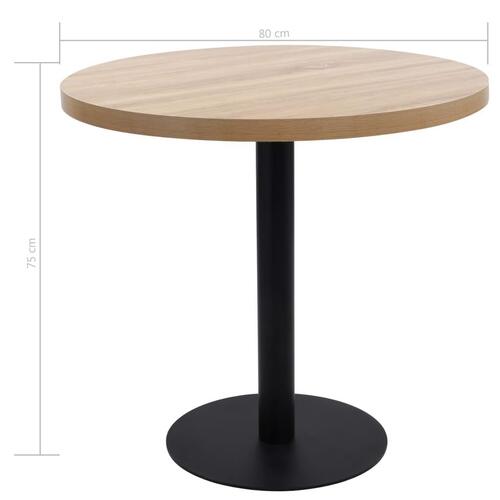 Bistrobord 80 cm MDF lysebrun