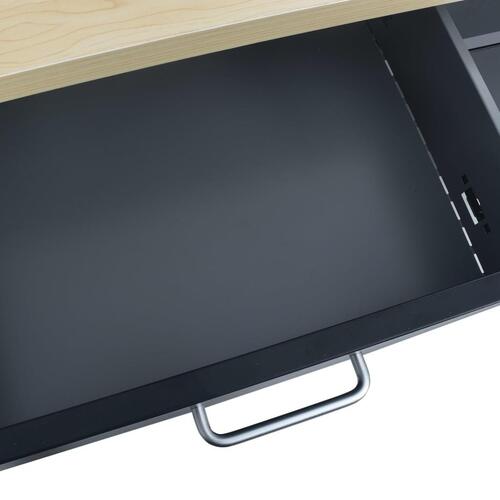 Arbejdsbord 120x60x85 cm stål sort